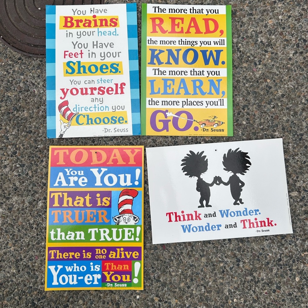 Dr. Seuss Colorful Learning Posters for Kids
